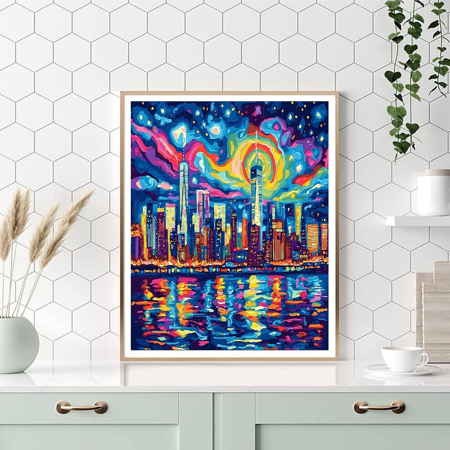 Roy Lichtenstein Inspired Eternal Citylights  Paint By Numbers Kits