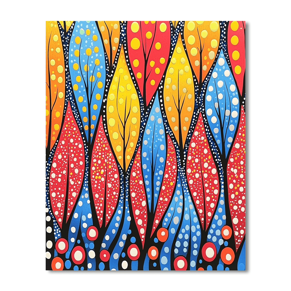Yayoi Kusama Inspired Patterns Of Life  Paint By Numbers Art