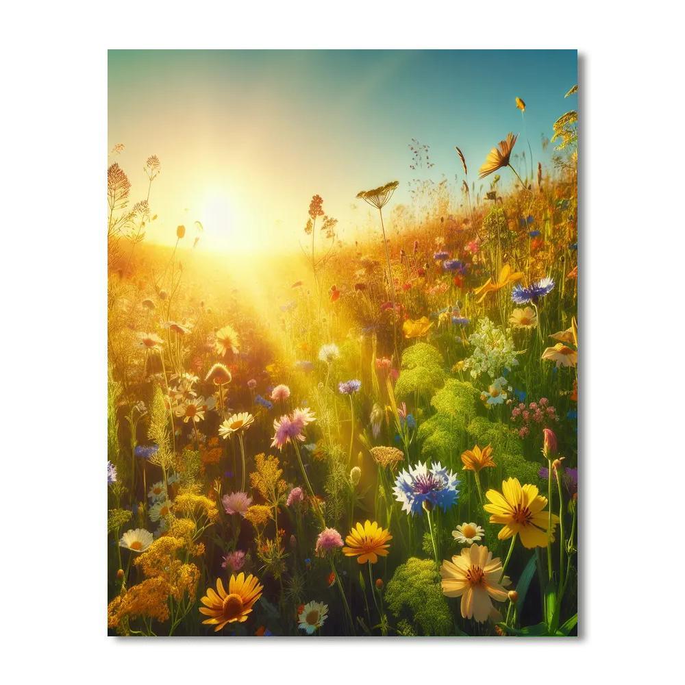 Golden Hour Meadow Serenity Paint By Number