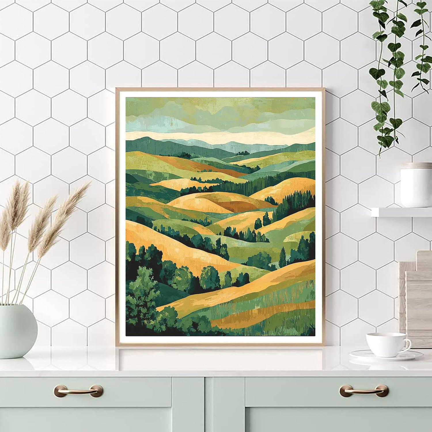 Nandalal Bose Inspired Melody Of The Hills  Paint By Numbers