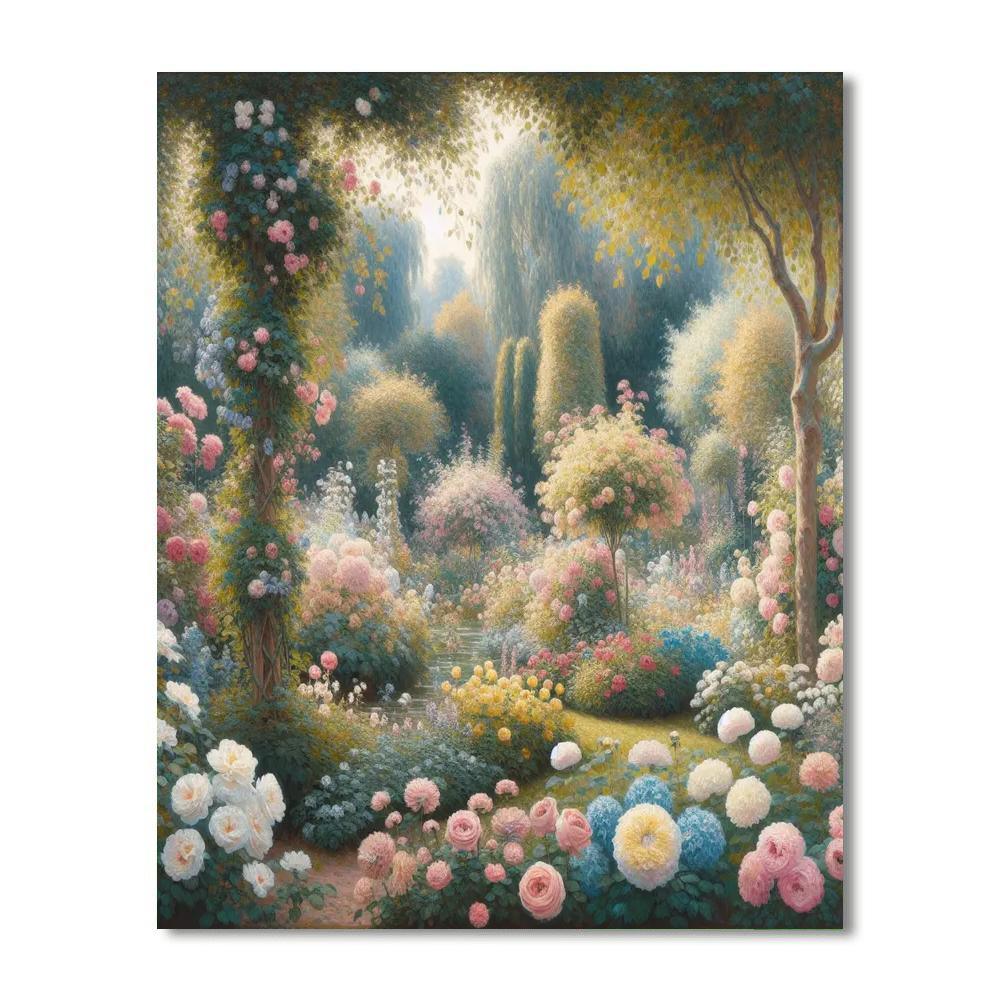 Vintage Garden Elegance Painting Number Kit