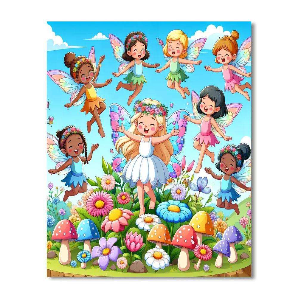 Colorful Fairy Garden Paint By Numbers Kits
