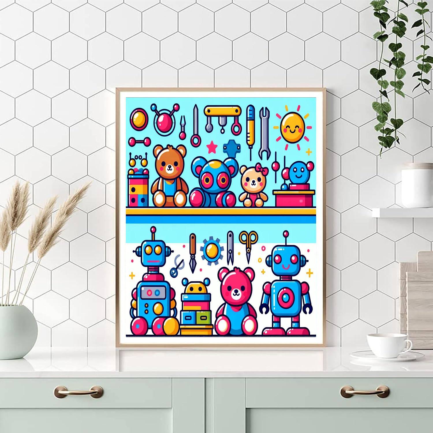 Toy Workshop Numbered Painting Kits