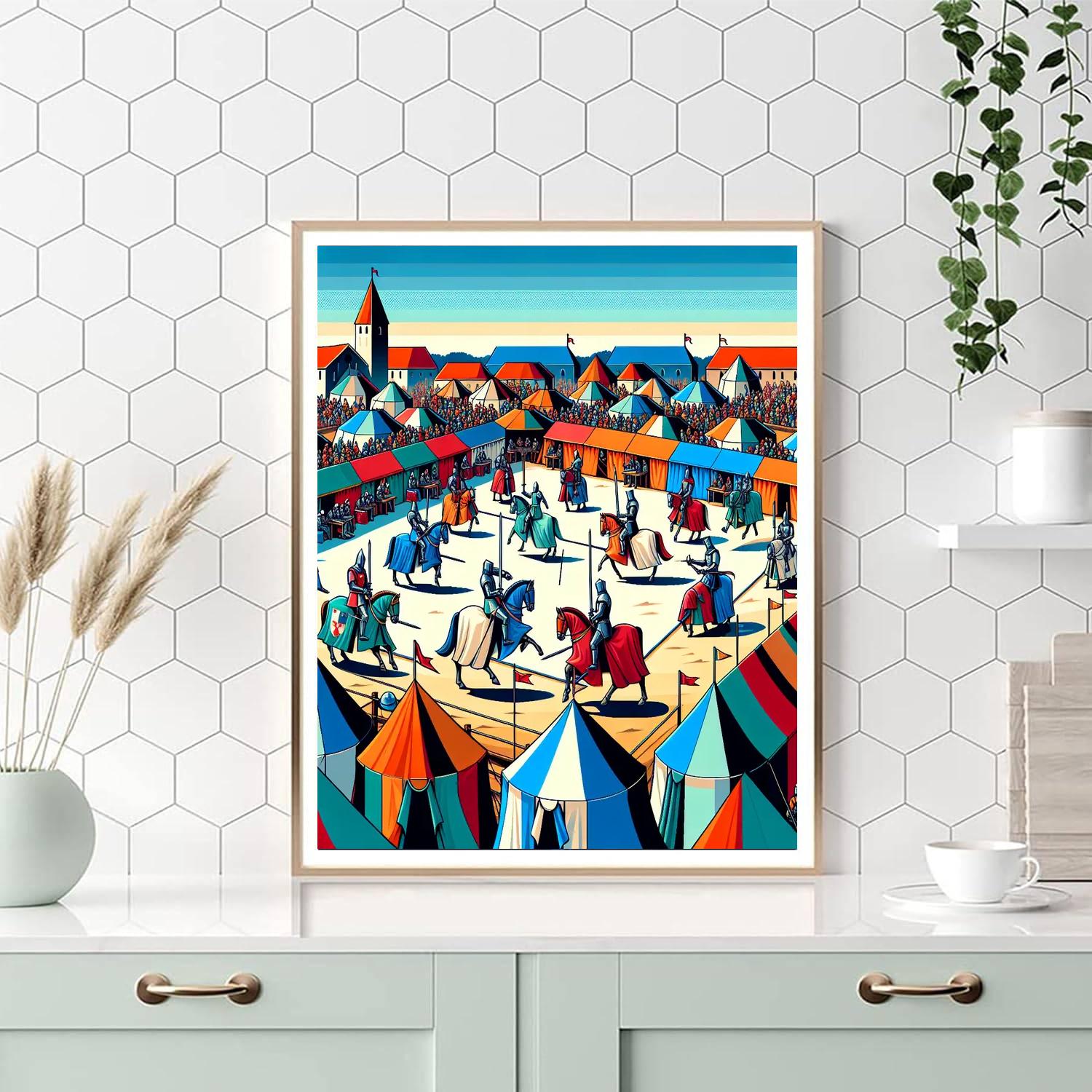 Medieval Tournament Grounds Paint By Color