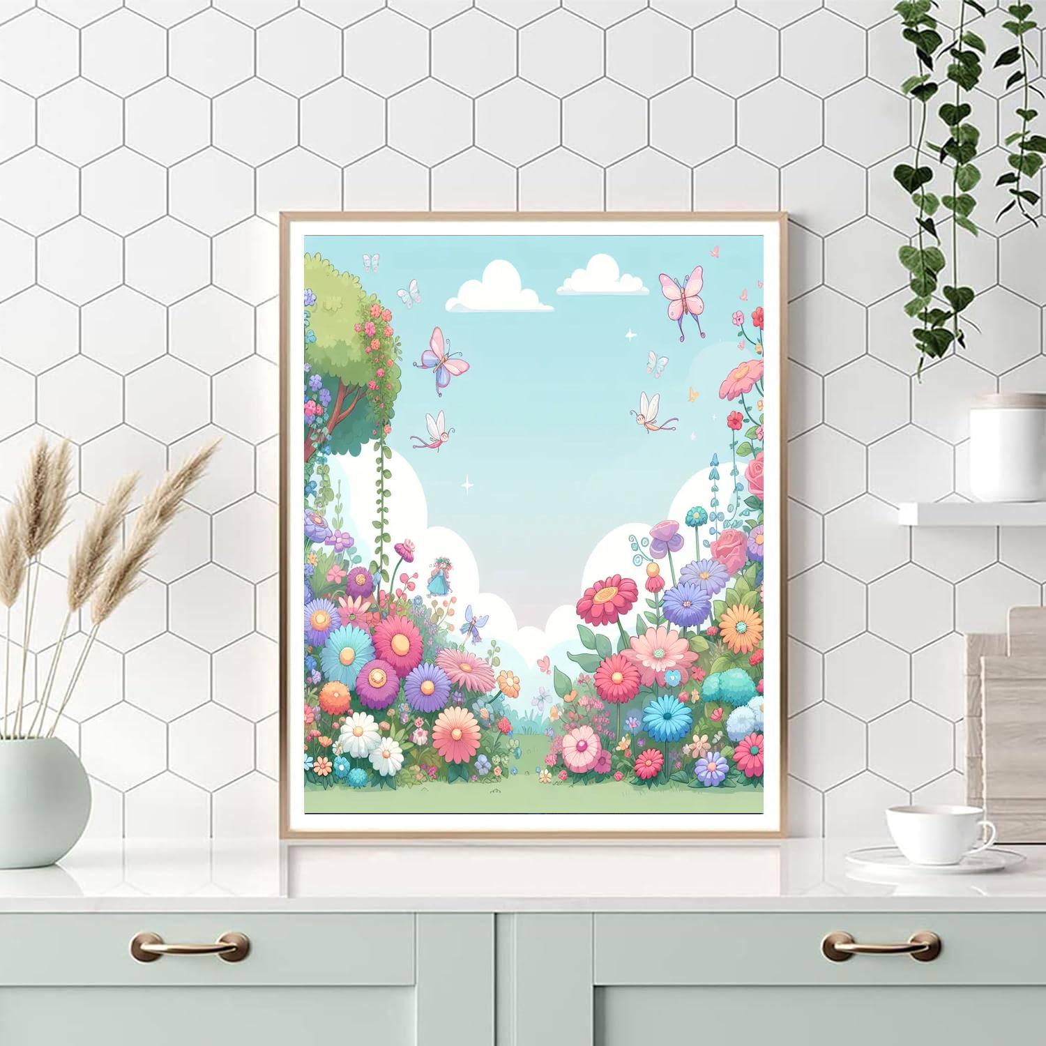 Garden Of Enchanted Hues Painting By Numbers Kit
