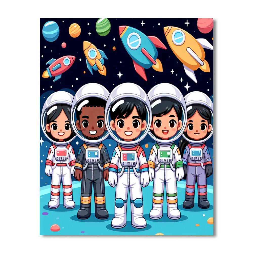 Deep Space Explorers Paint By Numbers Art