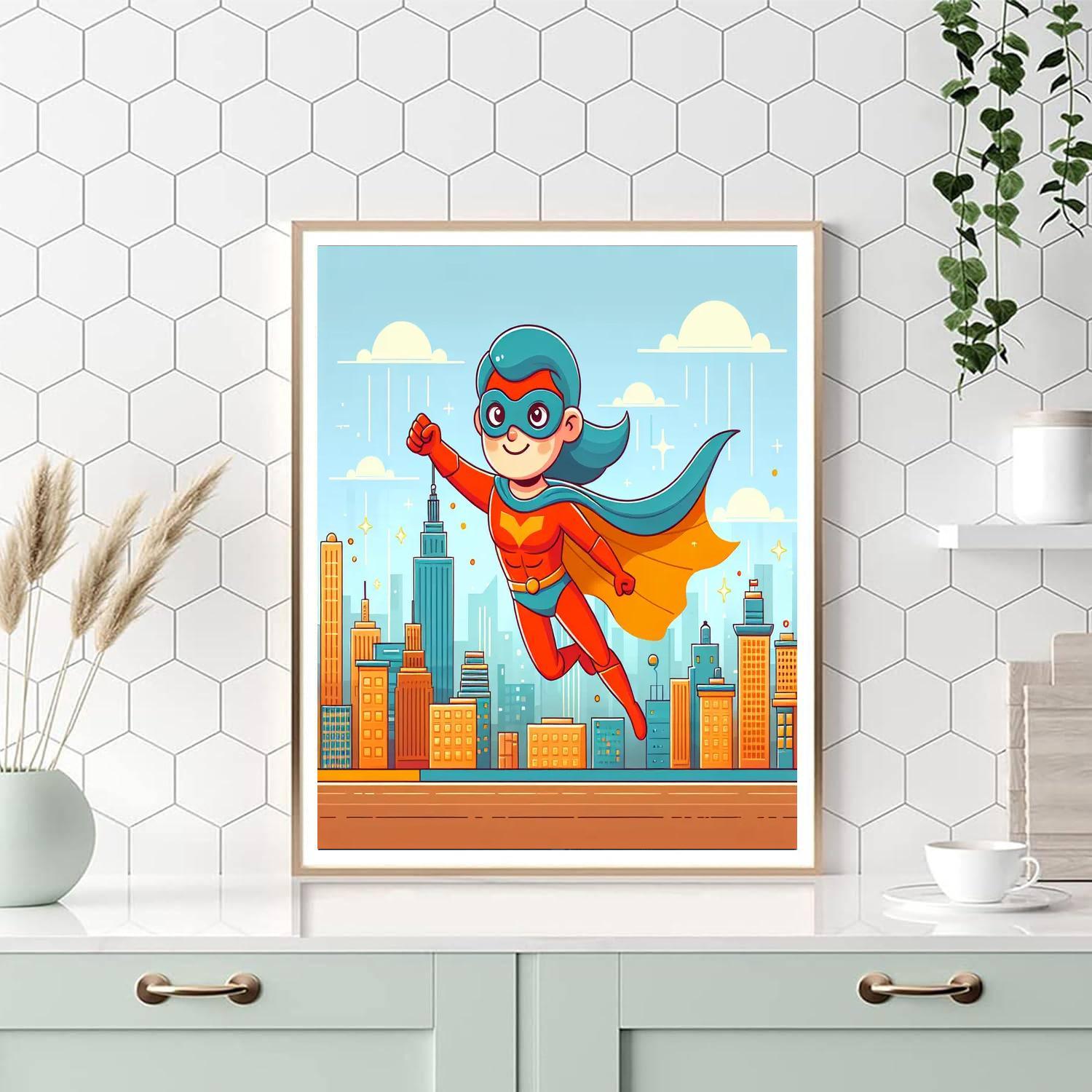 Superhero Mission Paint By Numbers Art