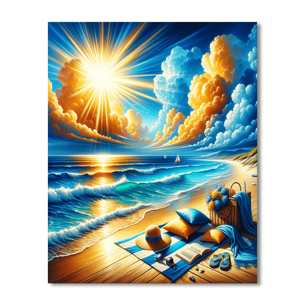 Beach Bliss Number Painting