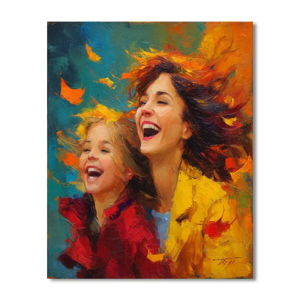 Joy Of Autumn Leaves Painting Number Kit