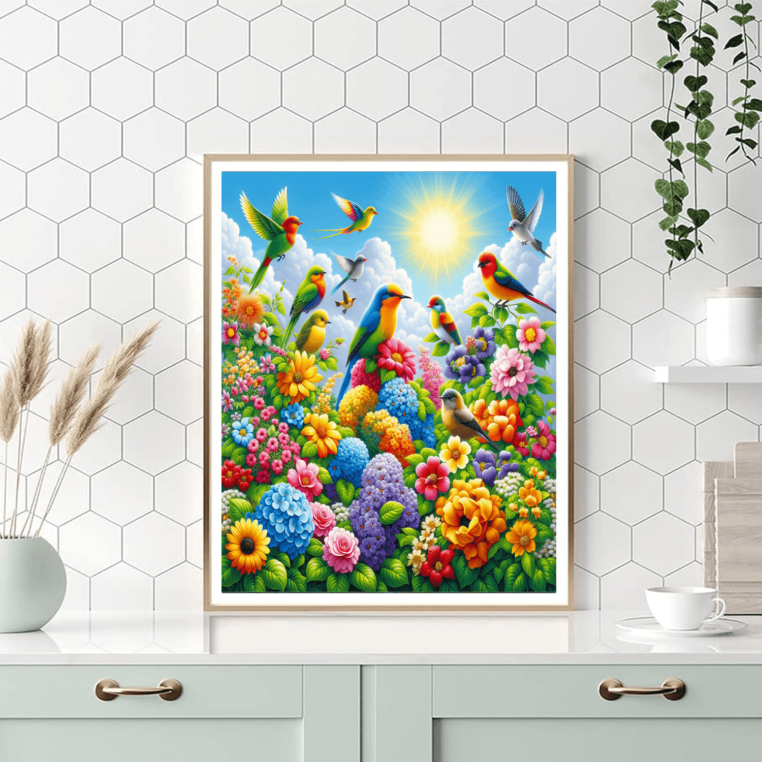 Colorful Bird Parade Paint By Numbers