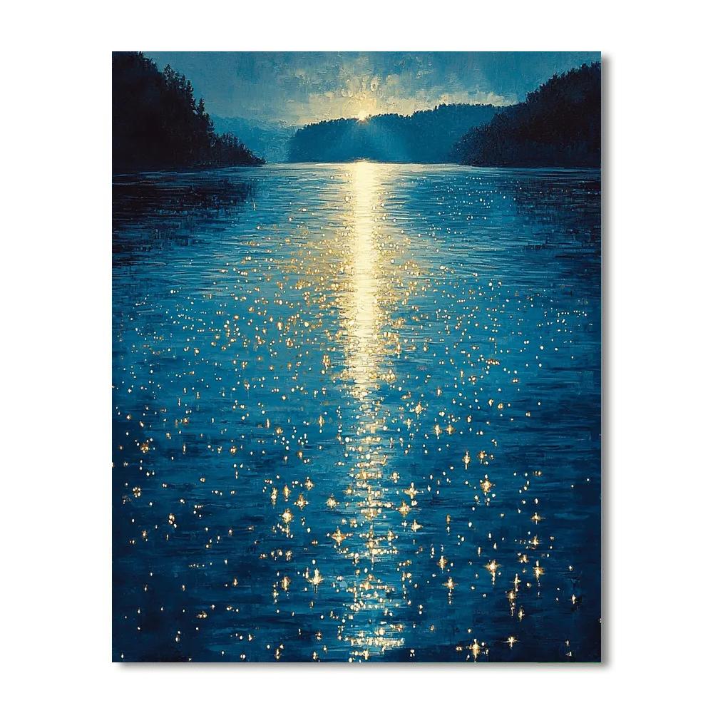 Gustav Klimt Inspired Glistening Waters  Paint By Numbers Art