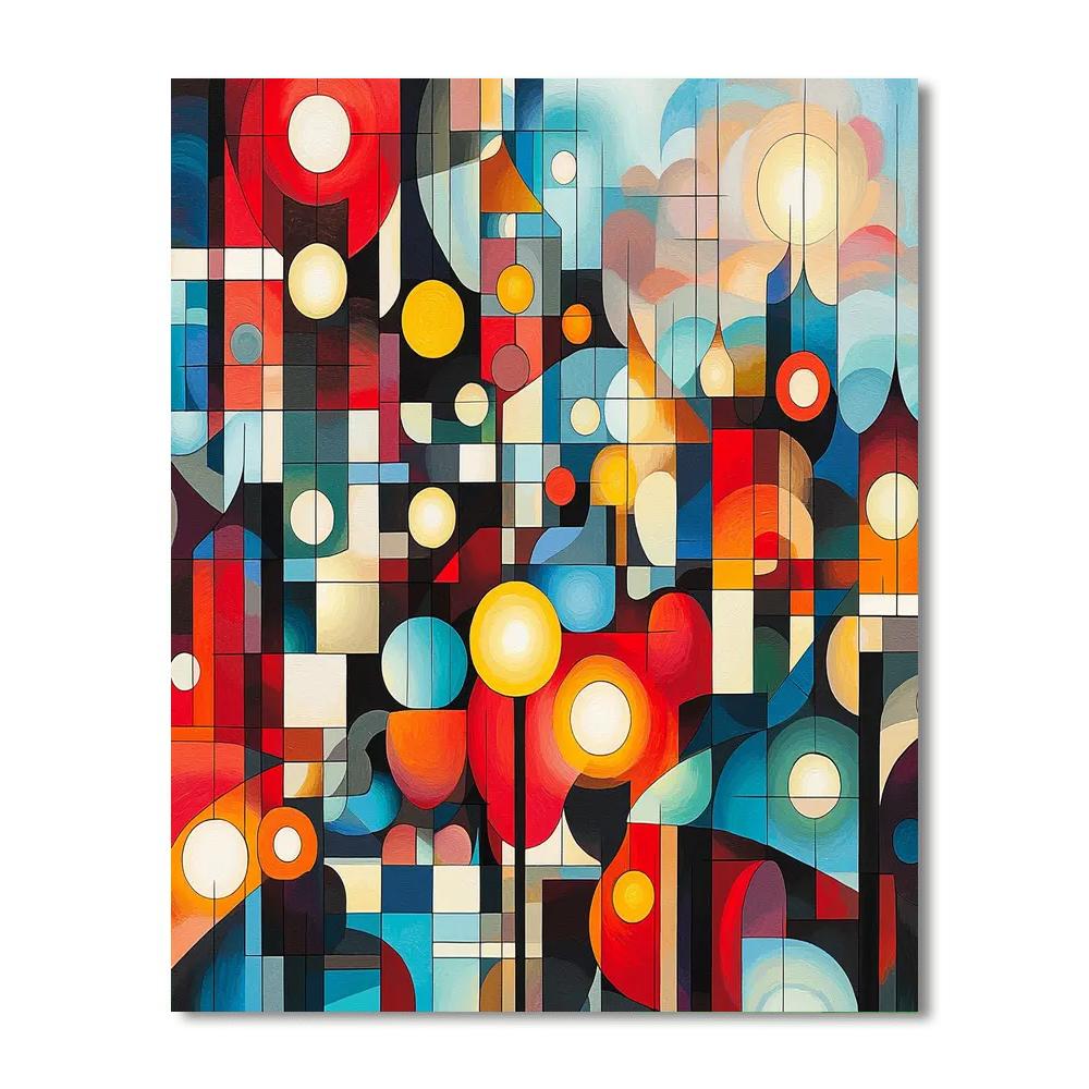 Wassily Kandinsky Inspired Abstract Cityscape Vibes  Paint By Numbers Kits