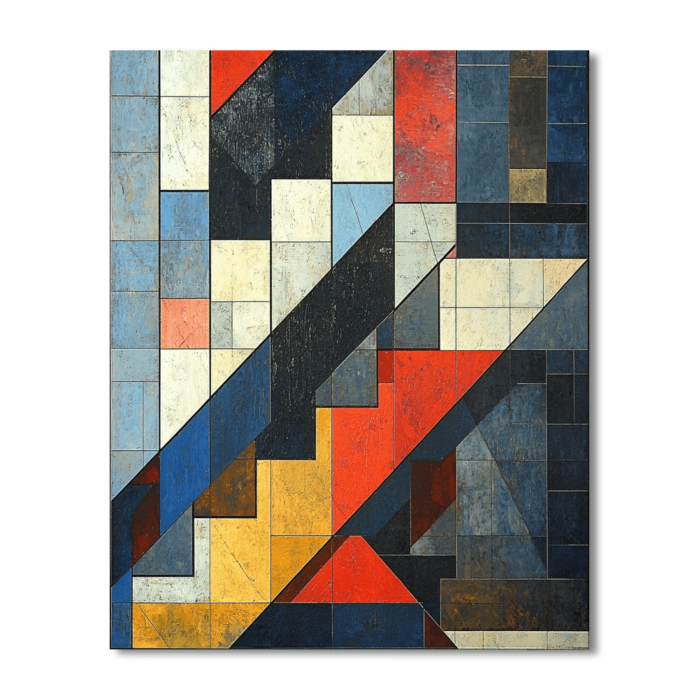 Piet Mondrian Inspired Patterns Of The City  Paint By Numbers Kits