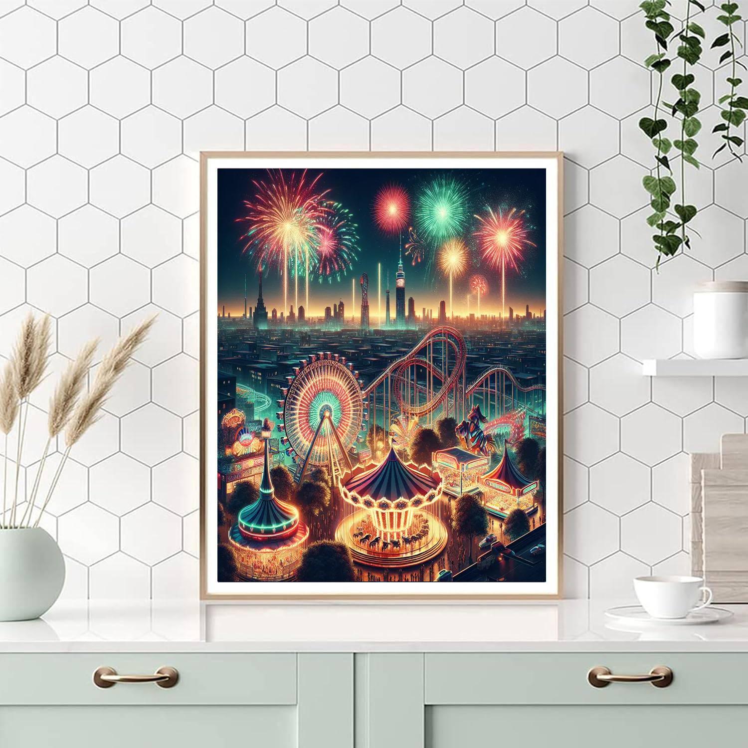 Vibrant City Carnival Paint By Numbers Art