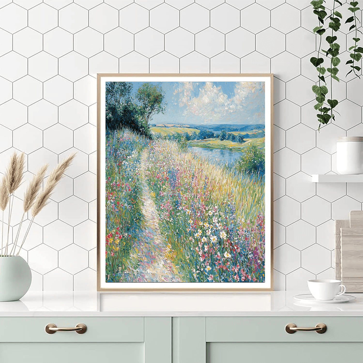 Claude Monet Inspired Enchanted Meadow  Paint By Color