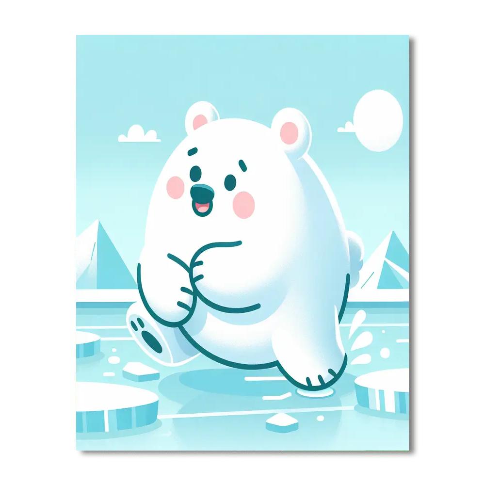 Arctic Animal Safari Painting Number Kit