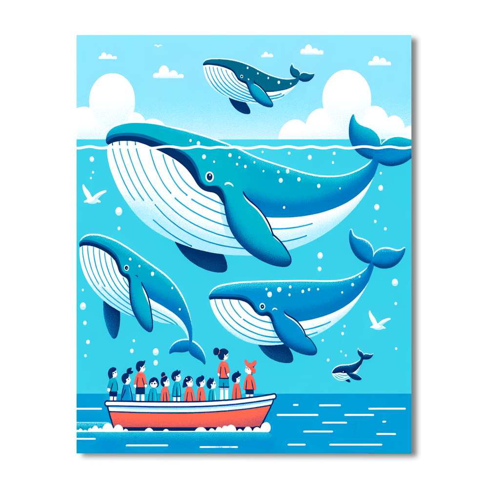 Whale Watching Expedition Paint By Color