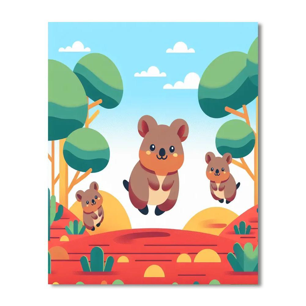 Quirky Quokka Quest Numbered Painting Kits