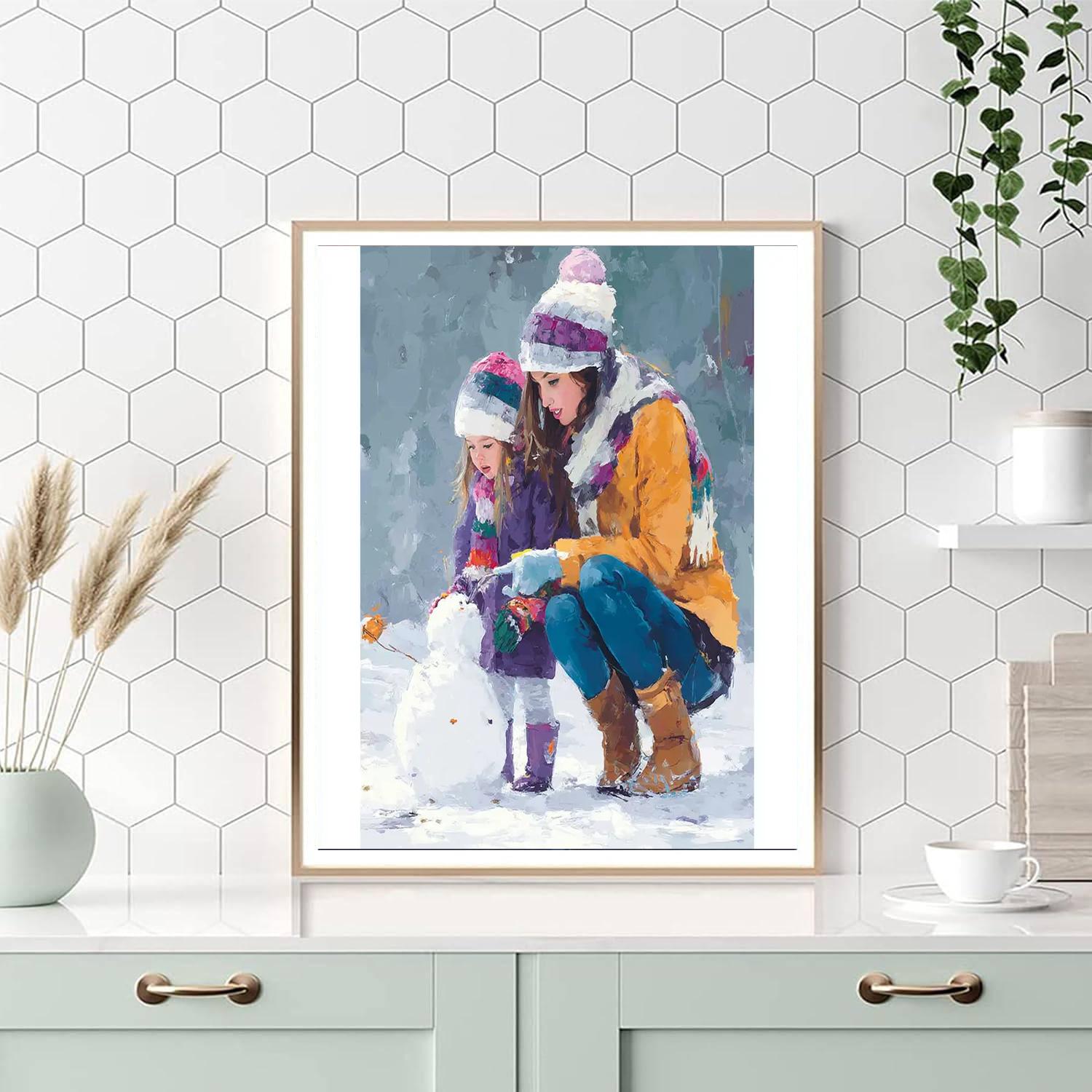 Charming Snow Day Paint By Numbers Kits