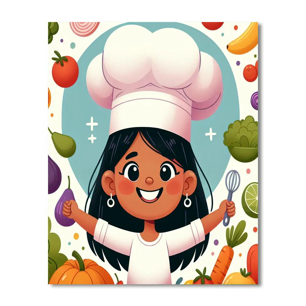 Charming Chef Painting Number Kit