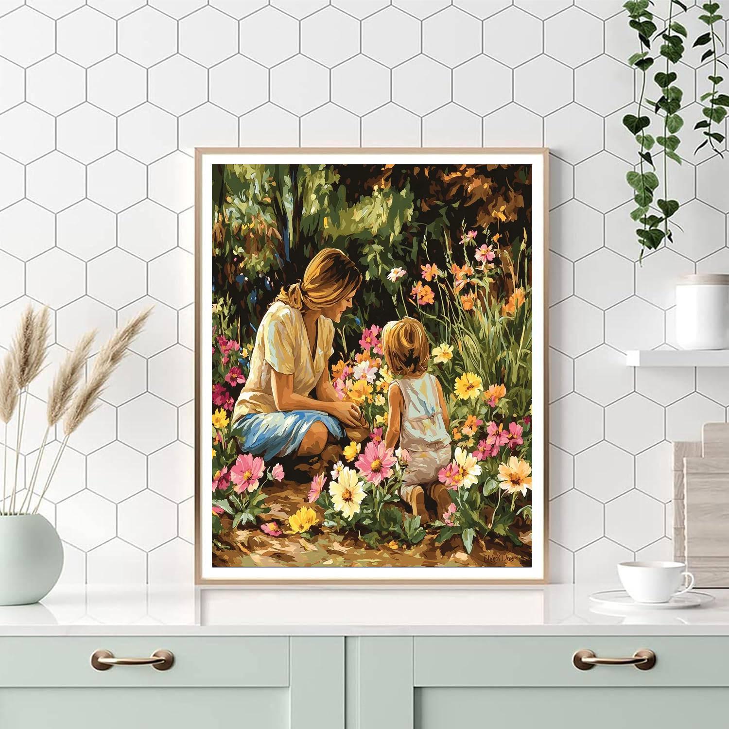 A Mother's Love Blooms Painting Number Kit