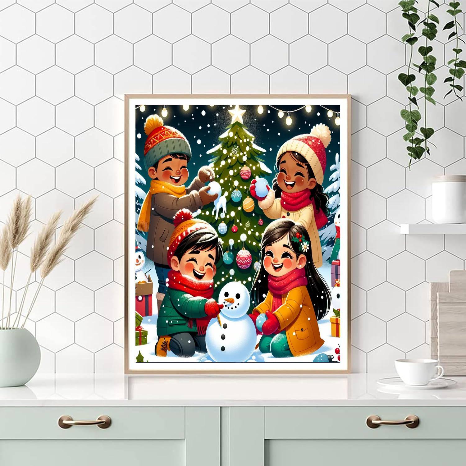 Magical Christmas Wonderland Number Painting