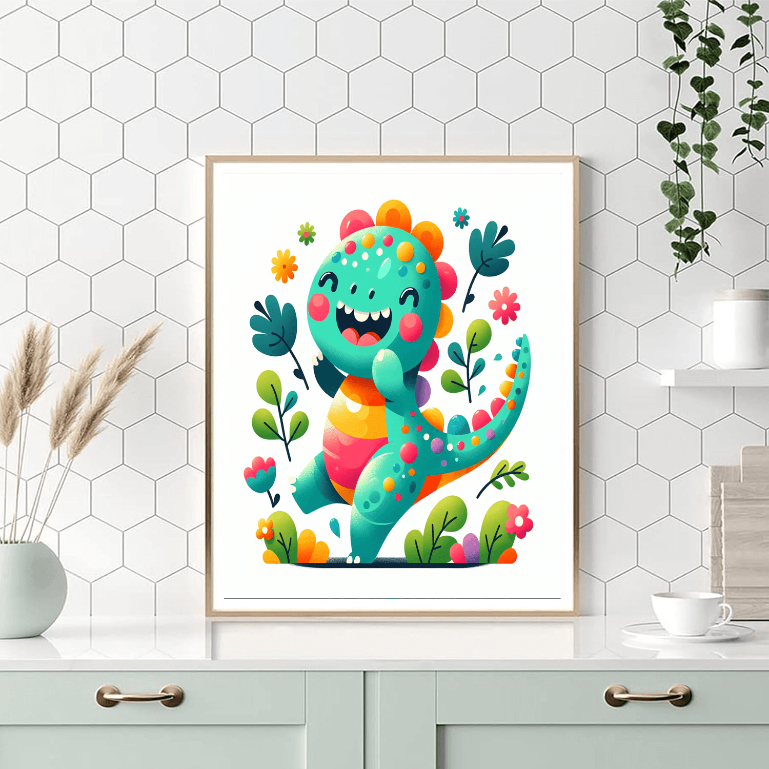 Silly Dinosaur Paint By Number