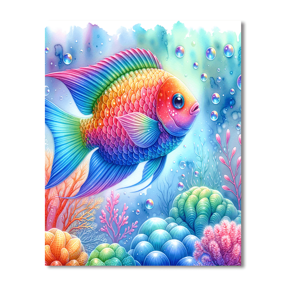 Radiant Rainbow Fish - DIY Painting By Numbers Kit
