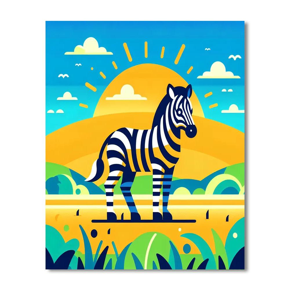 Artistic Zebra Stripes Paint By Number