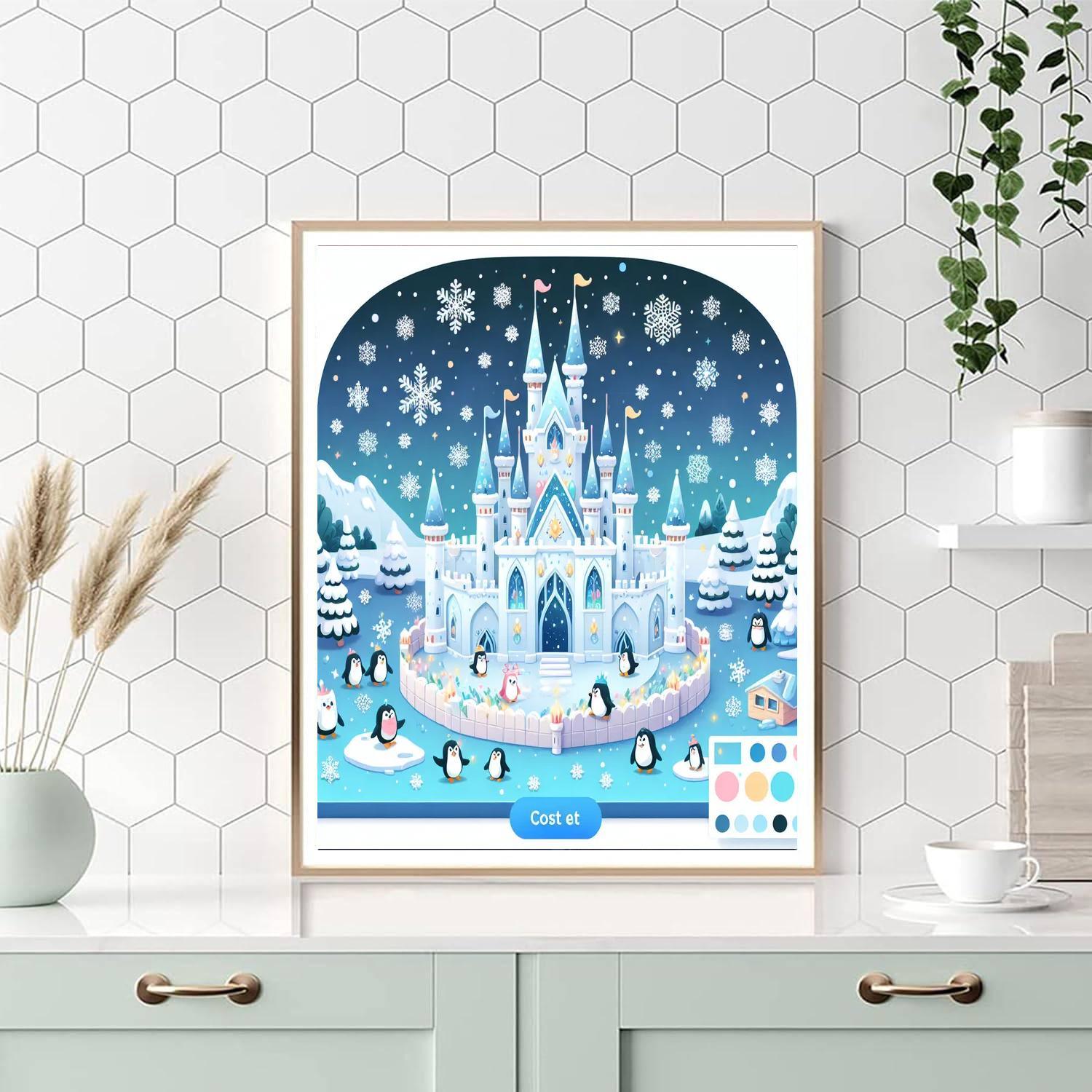 Magical Ice Palace Paint By Numbers Art