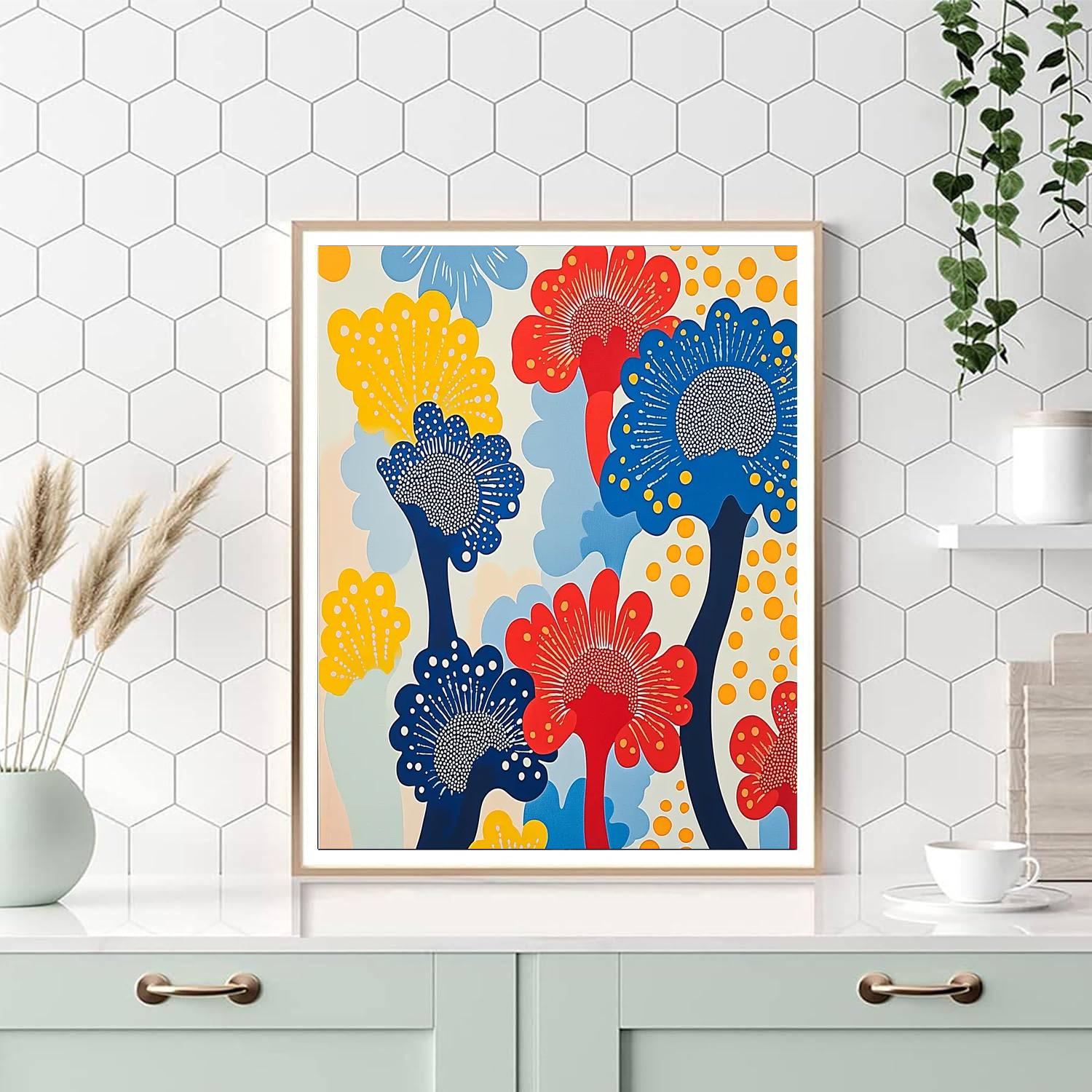 Yayoi Kusama Inspired Polka Dot Garden Of Dreams  DIY Paint By Numbers