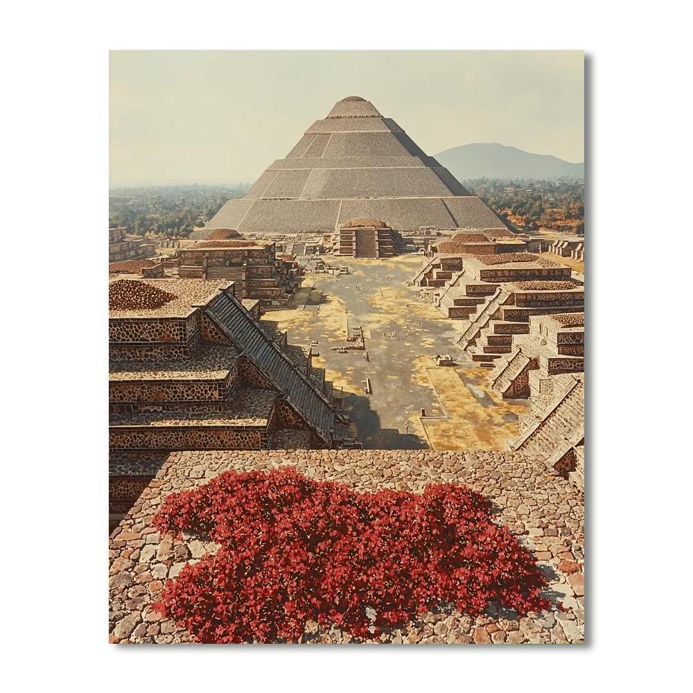 Teotihuacán Pyramids - Mexico Numbered Painting Kits