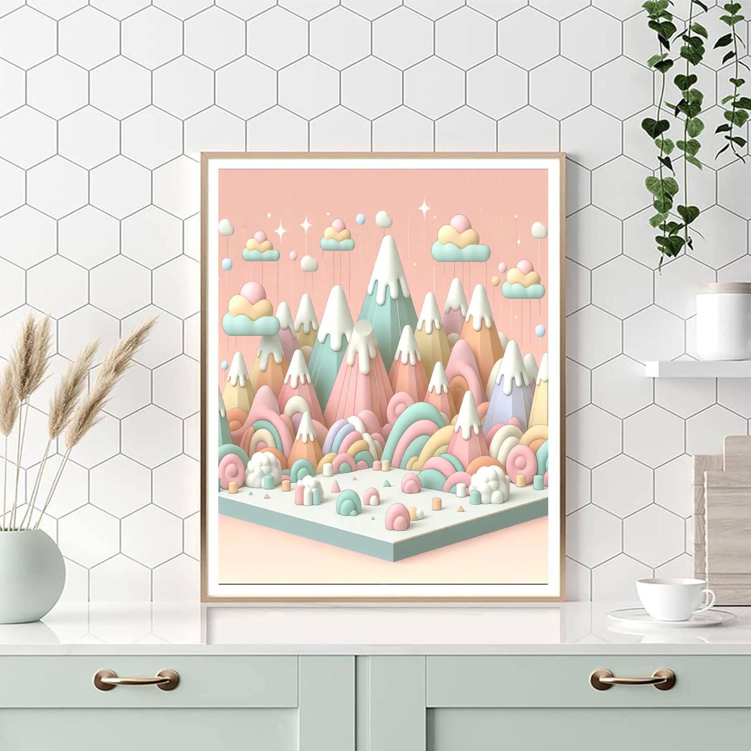 Magical Marshmallow Mountain Paint By Numbers Art