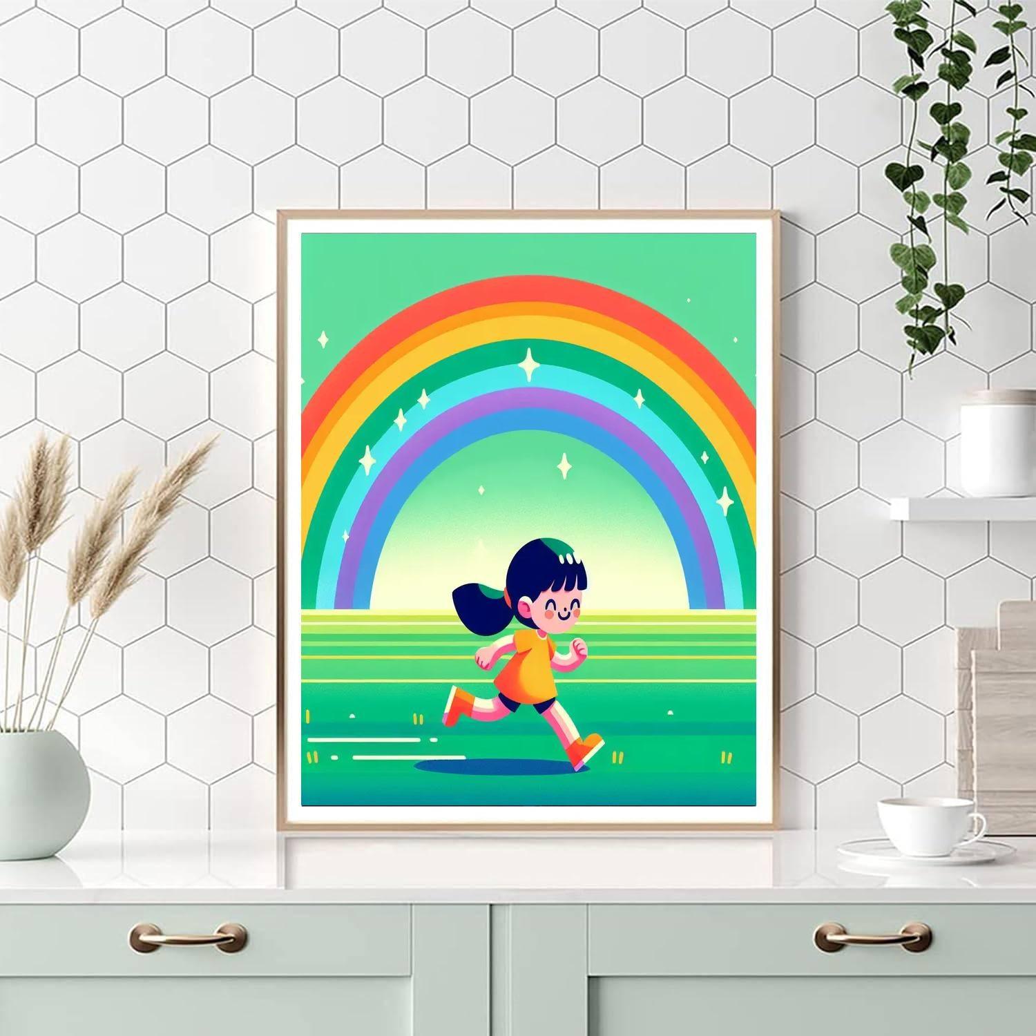 Rainbow Fields DIY Paint By Numbers