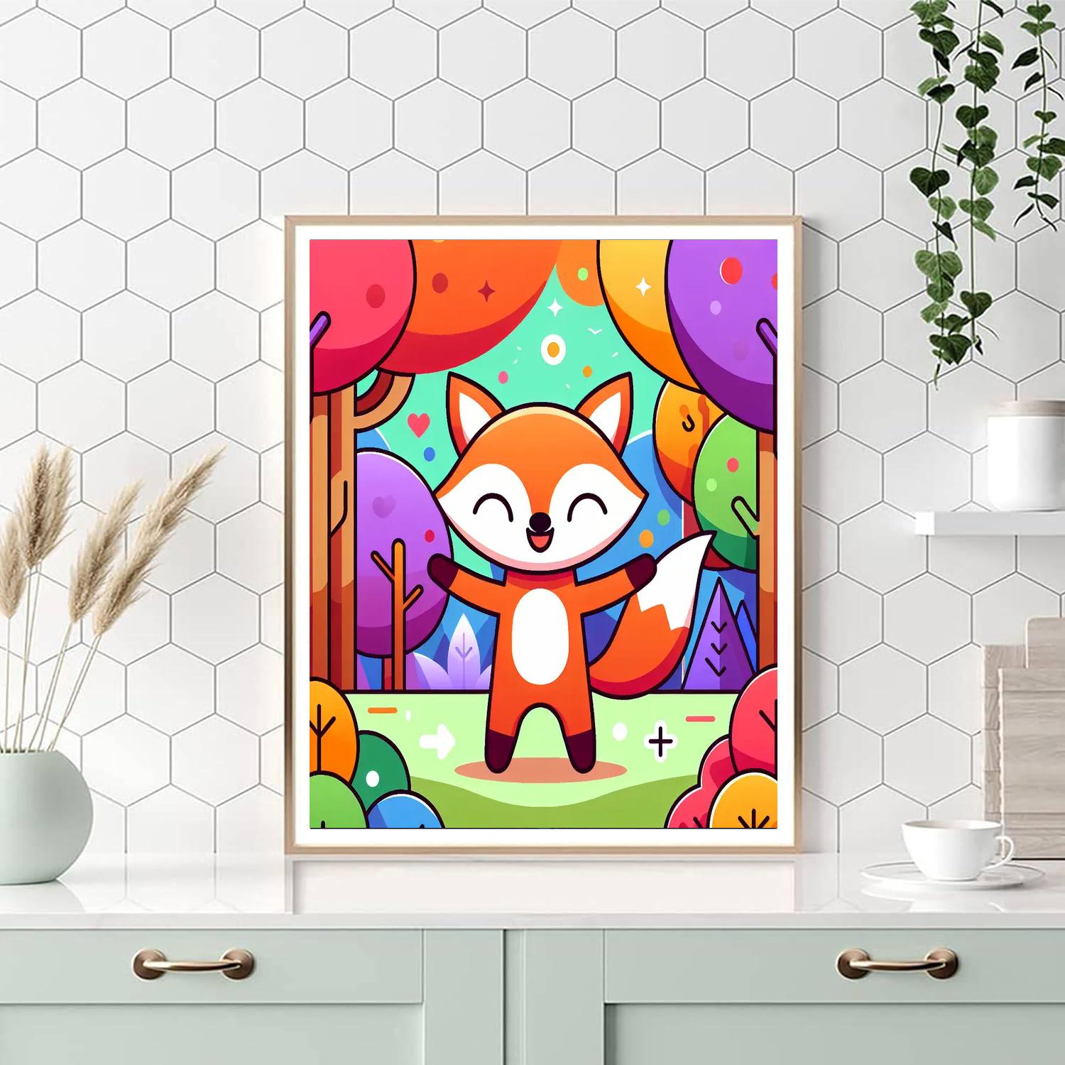 Friendly Fox Forest Journey Paint By Number