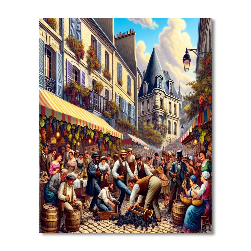 Montmartre Grape Harvest Festival Paint By Numbers Art
