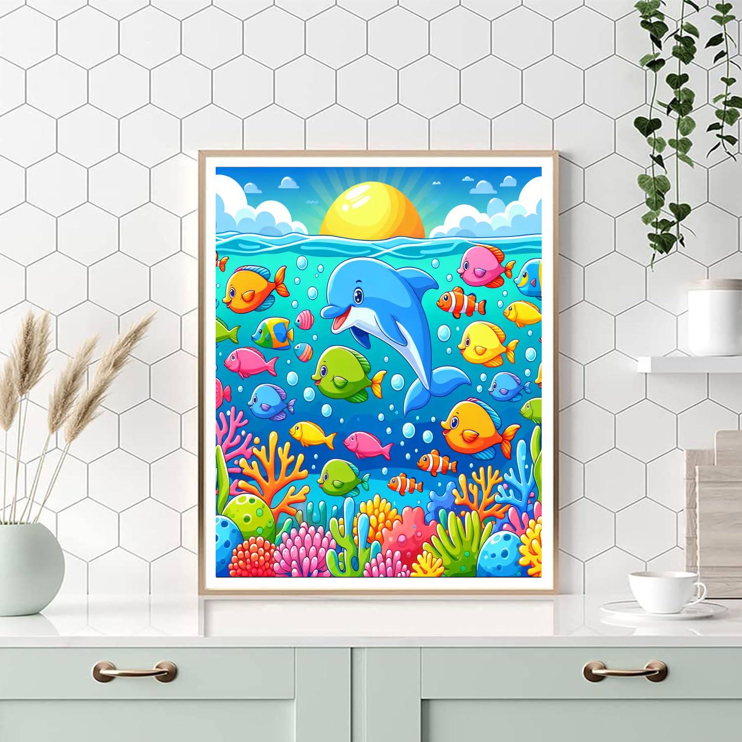 Underwater Fun Zone Number Painting
