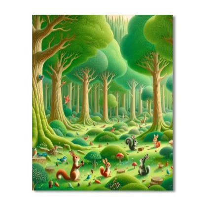 Dreamy Woodland Adventure Paint By Numbers Art