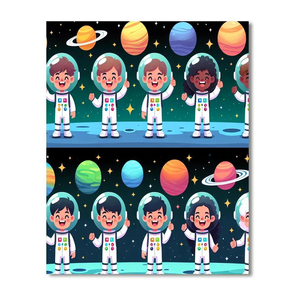 Outer Space Explorer's Journey Numbered Painting Kits