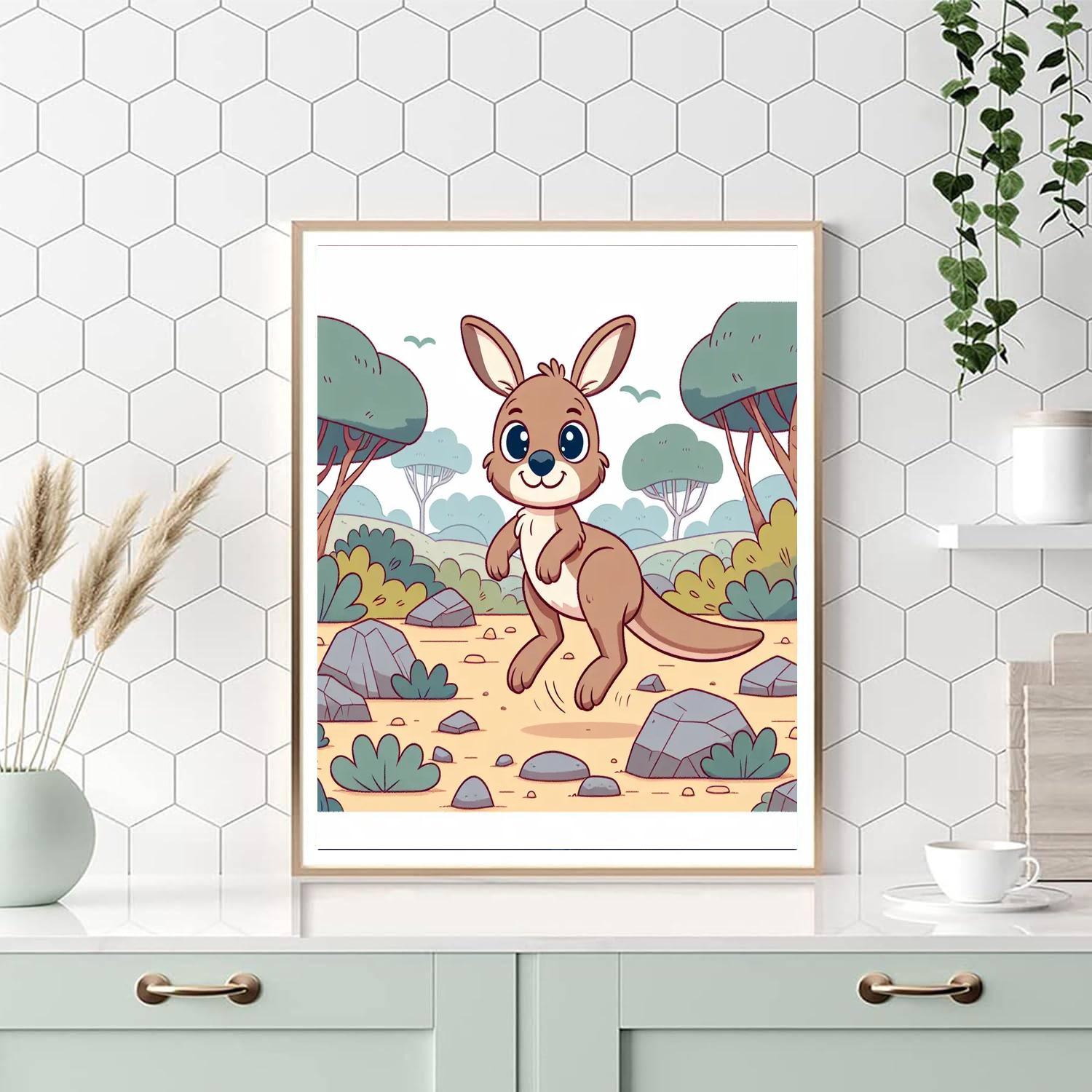 Kangaroo's Outback Quest Paint By Numbers