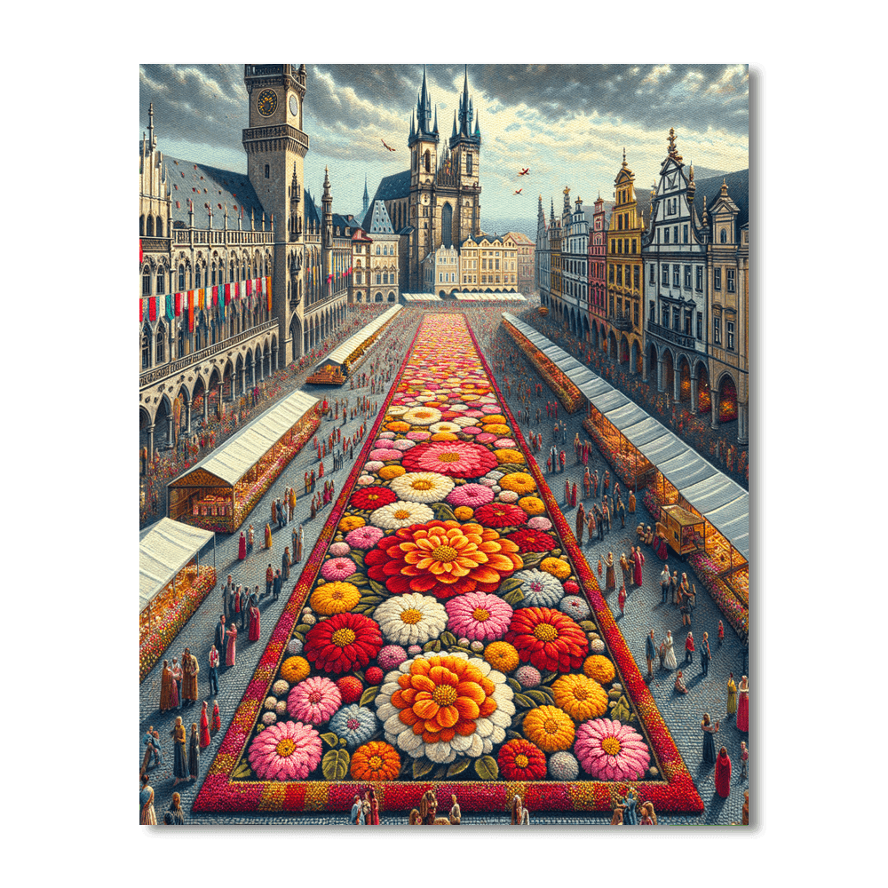 Flower Carpet Festival Painting By Numbers Kit