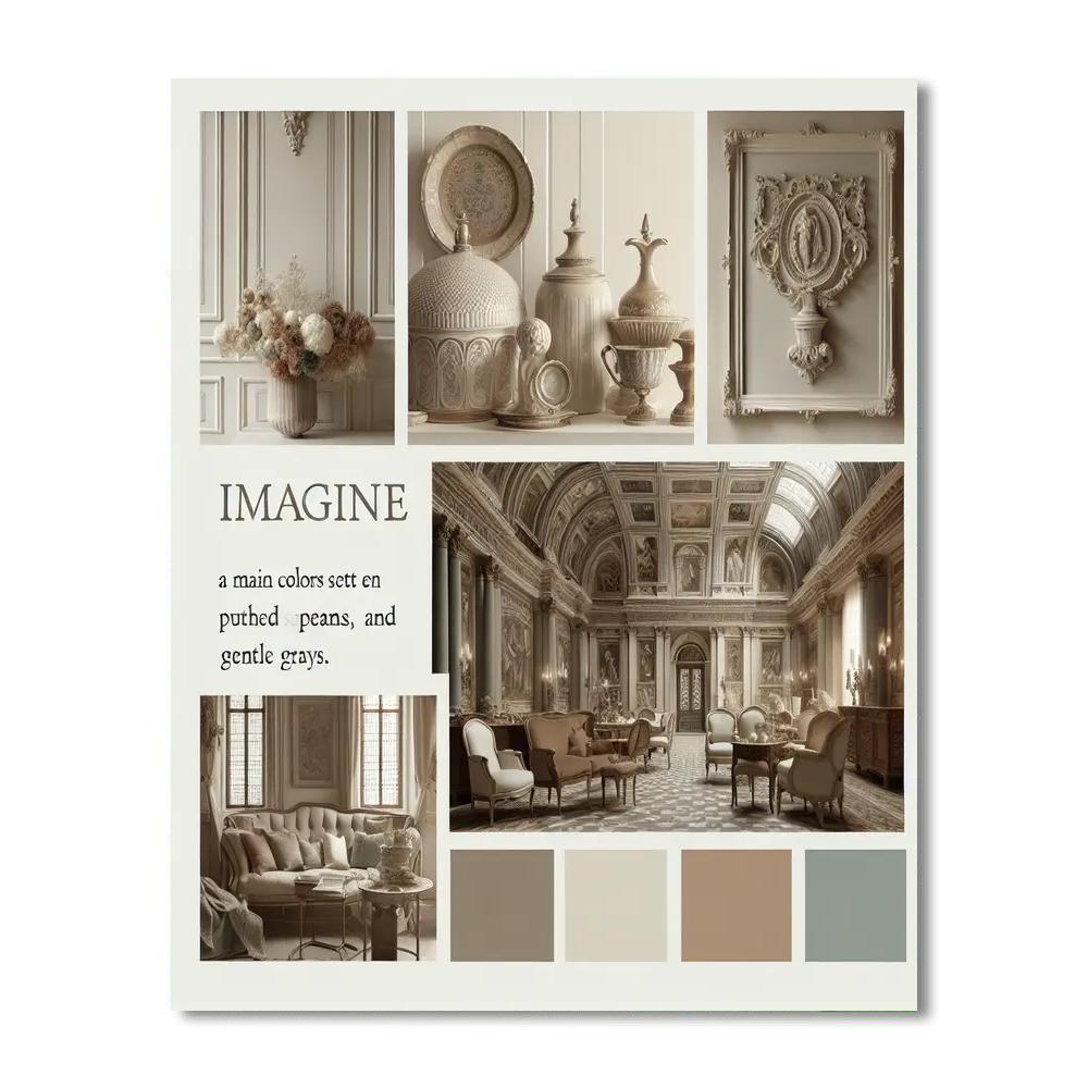 Vintage Charm Escape Numbered Painting Kits