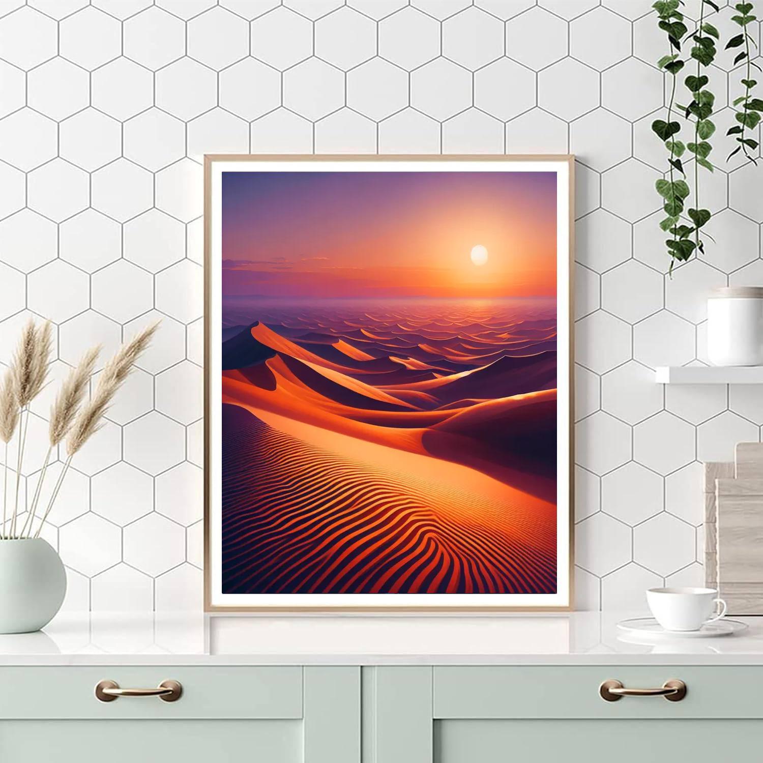 Desert Dusk Panorama Paint By Numbers Art