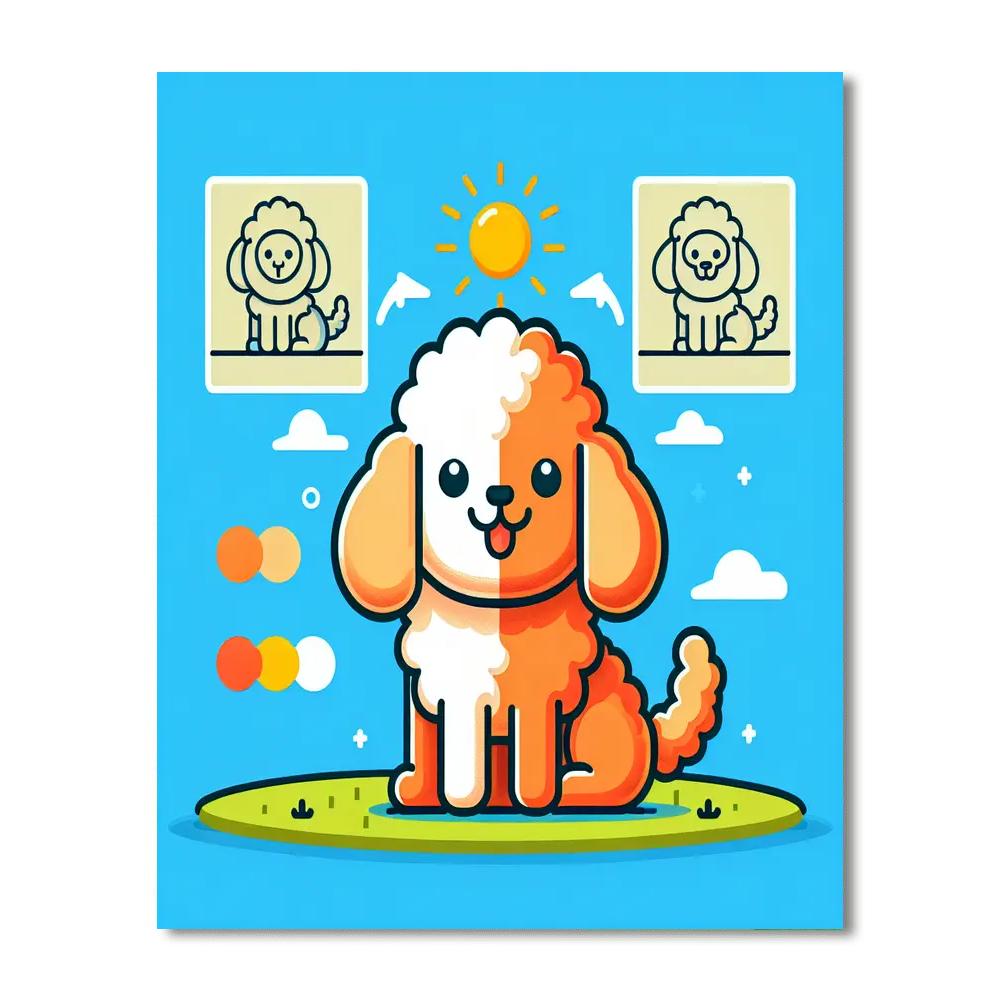 Doodle Dog DIY Paint By Numbers