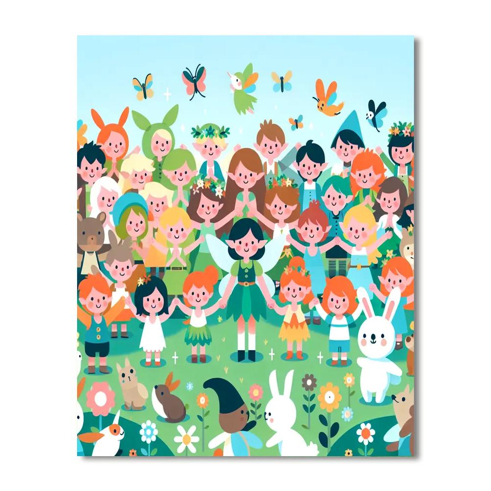 Merry Meadow Mingle Paint By Numbers Art