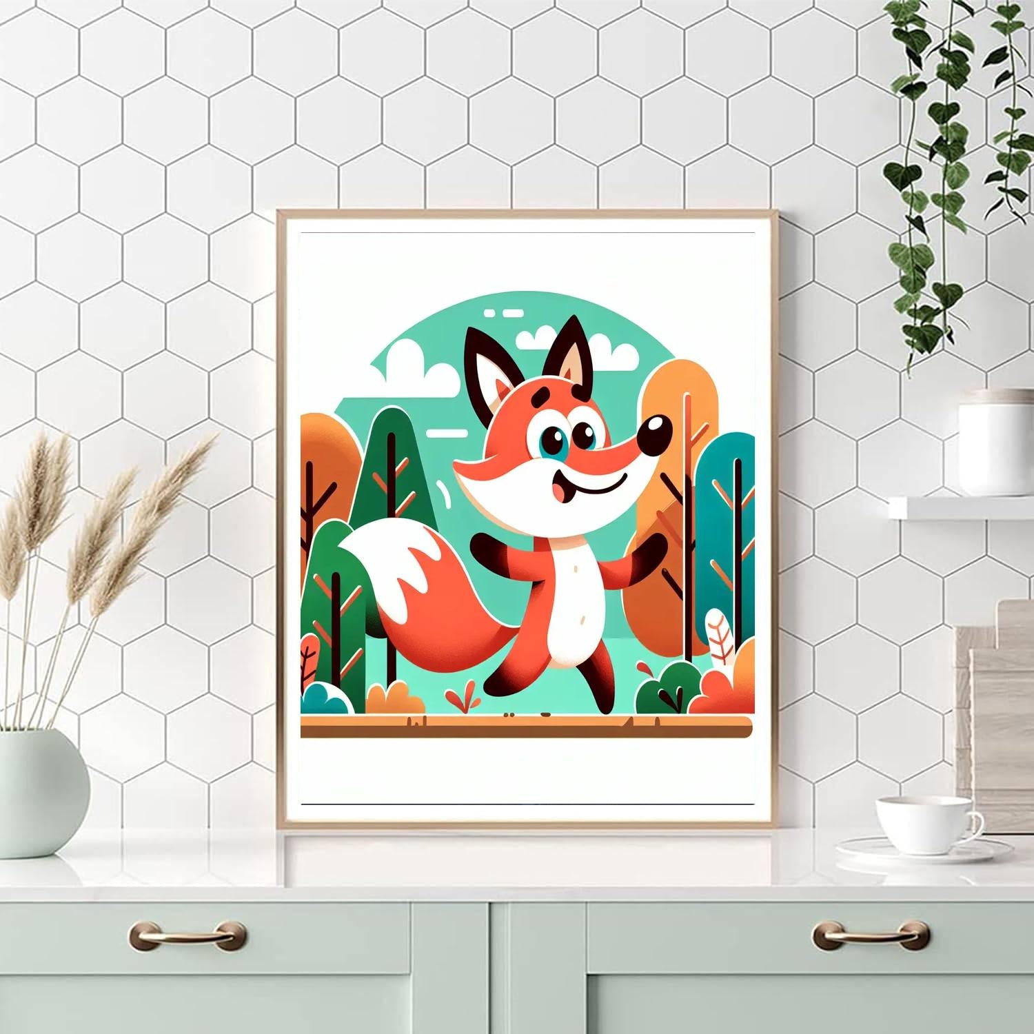 Mischievous Fox Adventure Number Painting