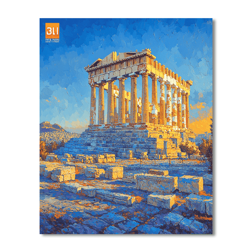 The Acropolis Of Athens Number Painting