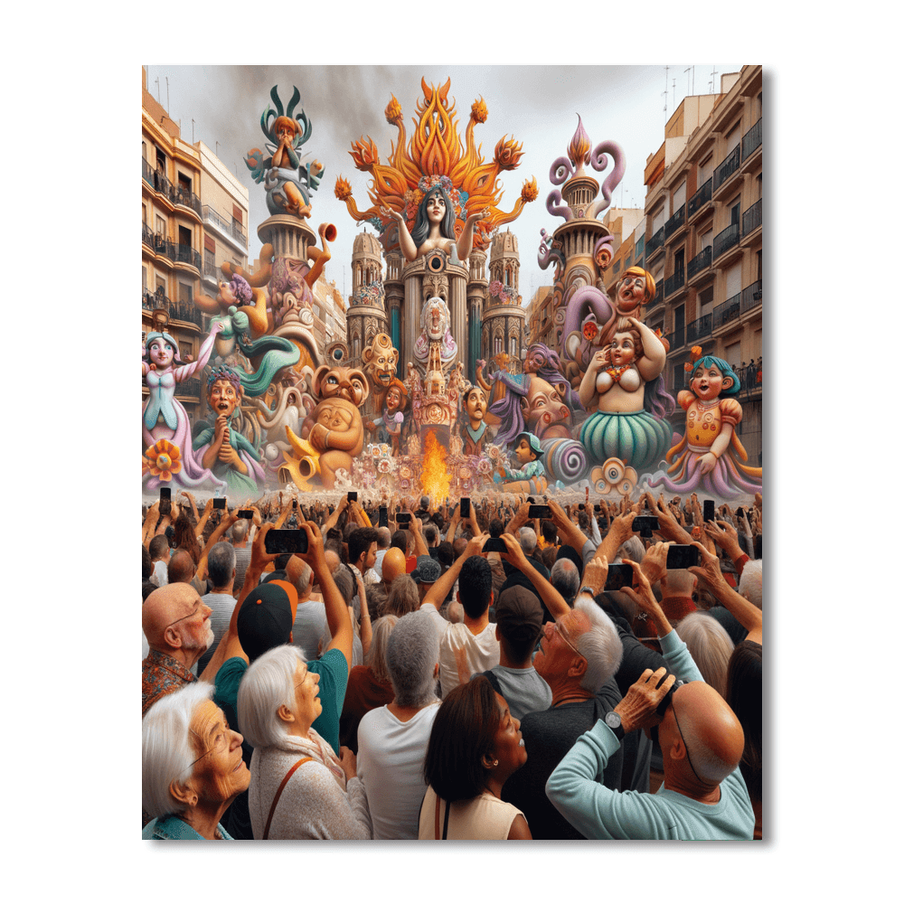 Fallas De Valencia Number Painting