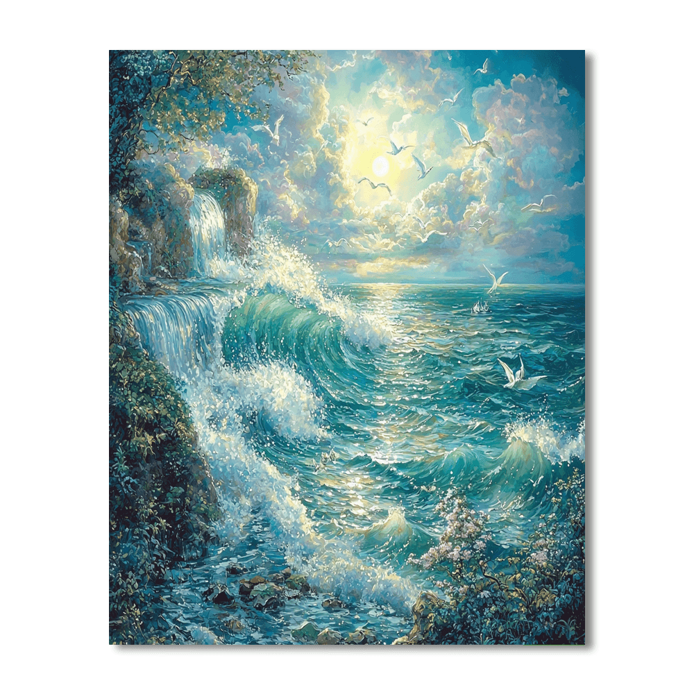 Salvador Dali Inspired Surreal Ocean Symphony  Paint By Numbers Kits