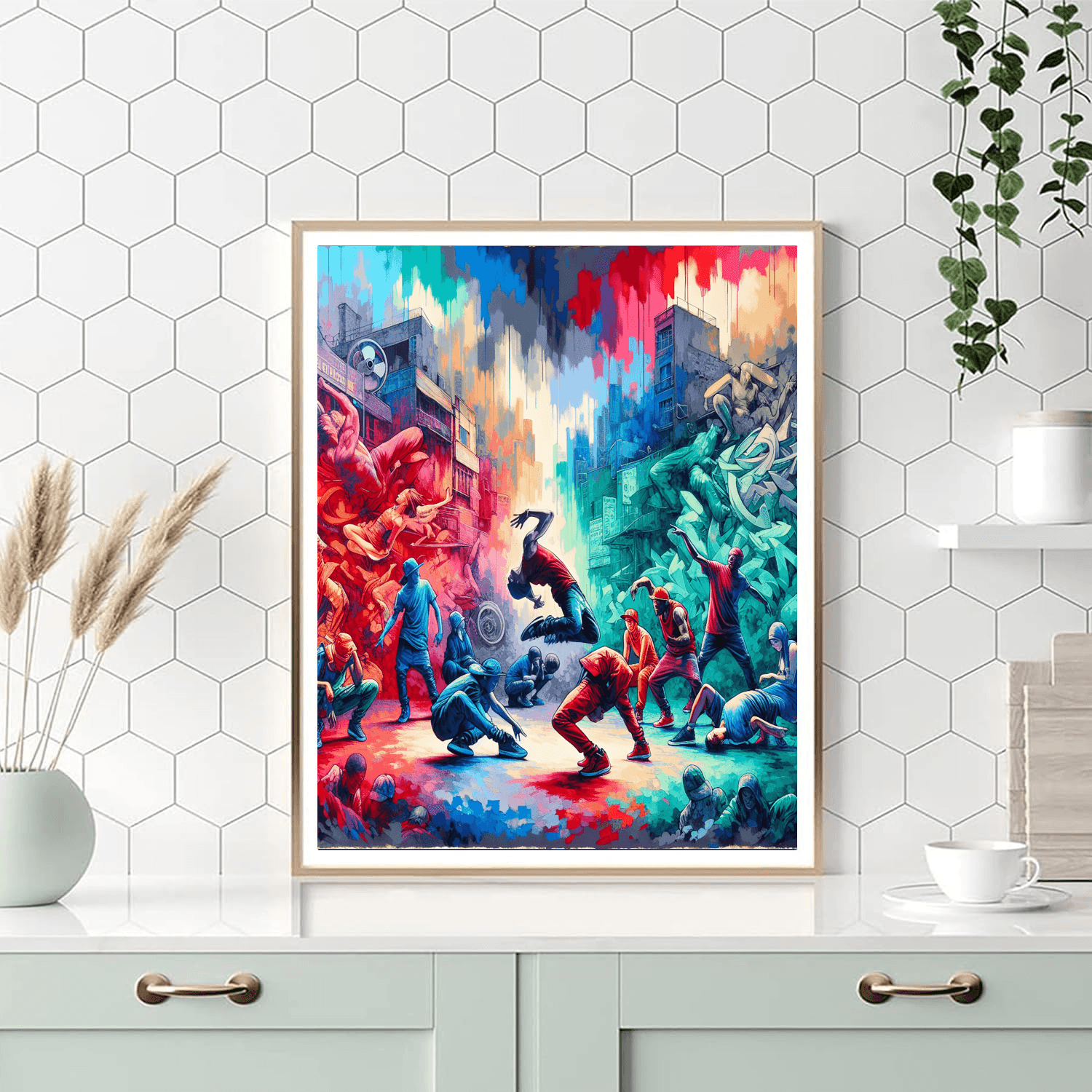 Energetic Street Dance Battle Painting By Numbers Kit